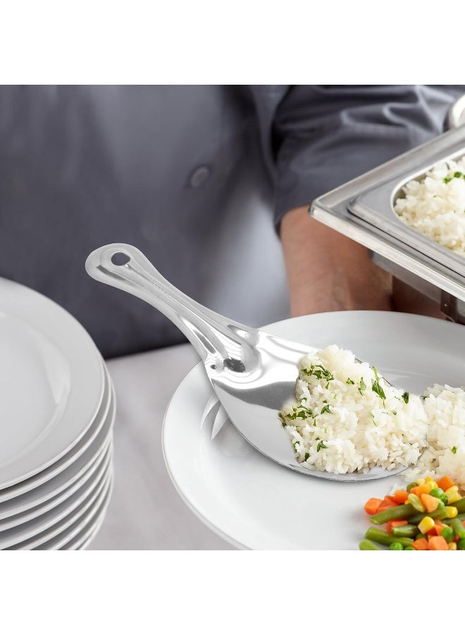 راج ملعقة أرز ديلوكس سادا فضي 25.5x9سم - Image 5