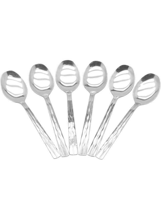Raj Symphoney Dessert Spoon 6 Piece Set Silver - Image 1