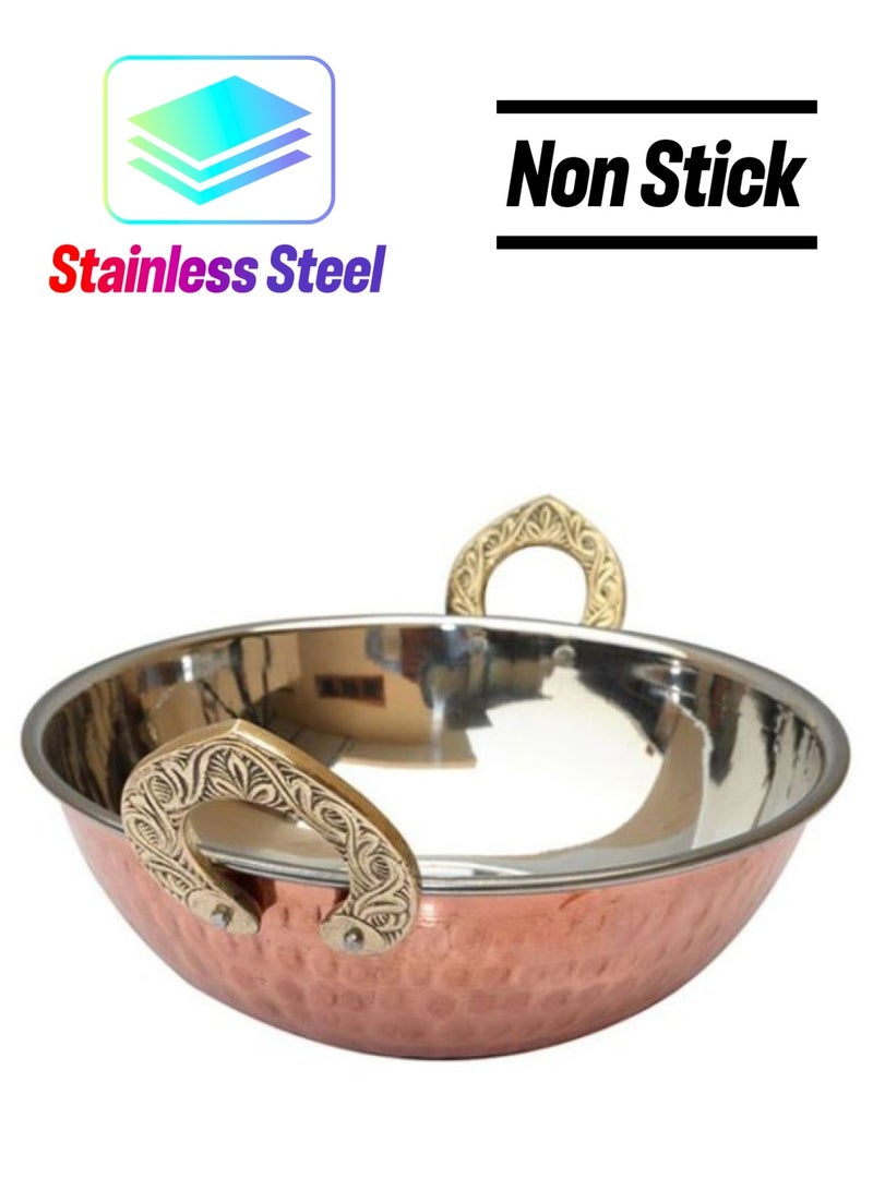 RAJ Kadai Copper and Stainless Steel 20xcm  - Image 1
