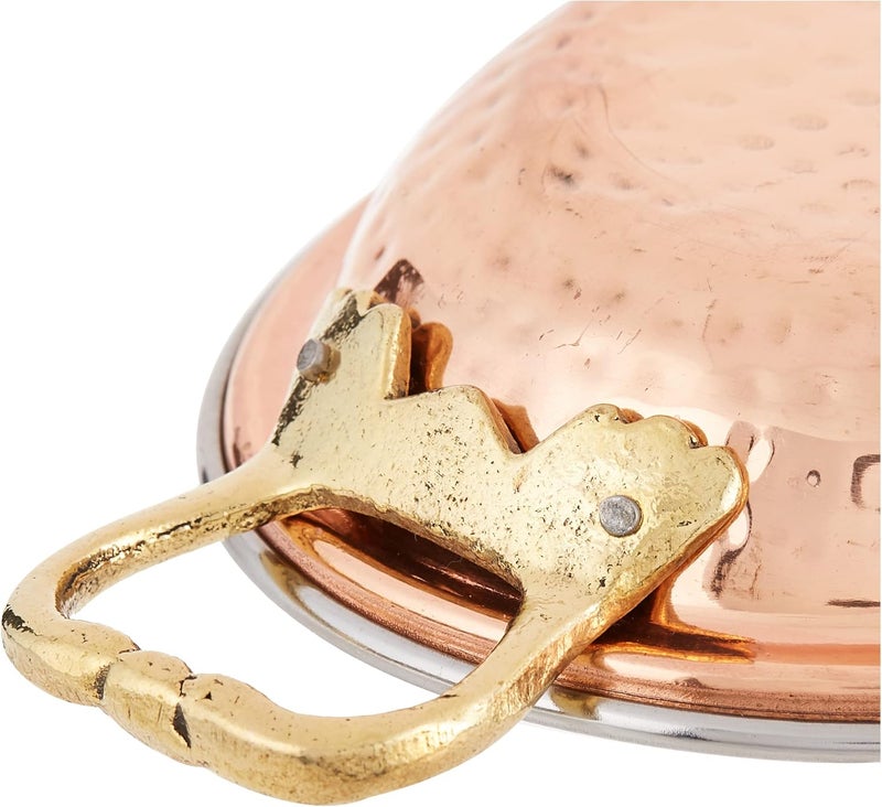 راج وعاء طهي بمقبض من النحاس فضي / ذهبي 3.8x27.4x17.4سم - Image 4