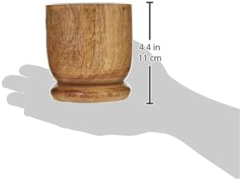 RAJ Wooden Mortar and Pestle Set Brown 10x10cm - Image 5