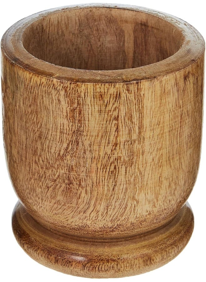 RAJ Wooden Mortar and Pestle Set Brown 10x10cm - Image 2