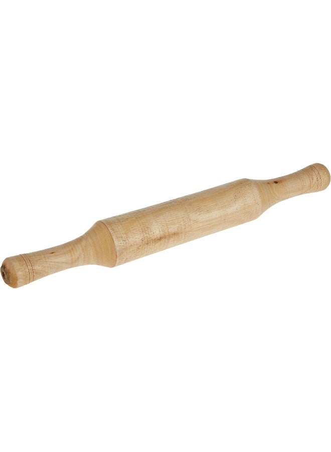 RAJ WOODEN ROLLING PIN, WOODEN, 35.5 CM, Chakla Belan, Roti Roller, Chapati Maker, Roti Maker, Tortilla Roller Beige 35.5cm - Image 1