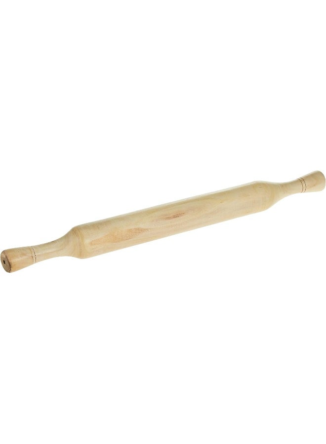 RAJ Wooden Rolling Pin, WPB0XL, Chakla Belan, Roti Roller, Chapati Maker, Roti Maker, Tortilla Roller Brown 49.5cm - Image 1