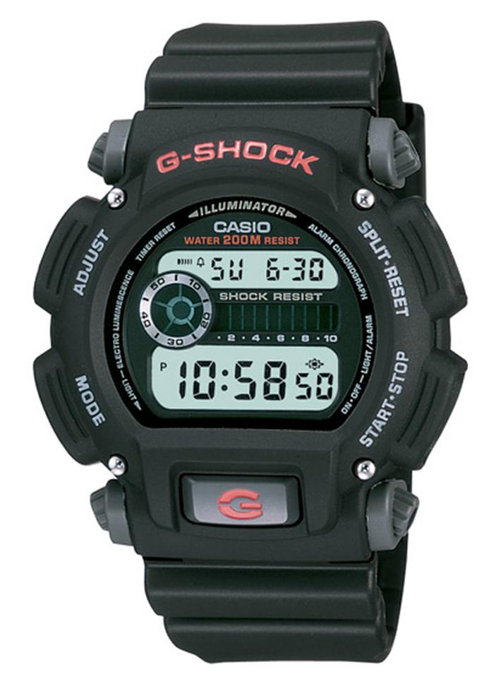 G-SHOCK Men's Sport watch Round Shape Resin Band Digital Wrist Watch - Black - DW-9052-1AVDR - Image 1