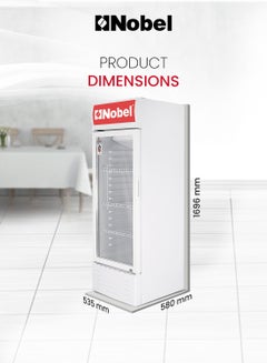 Nobel Upright Chiller - Single Door Light Box Lock And Key 245 L NSF-245 White  - Image 4