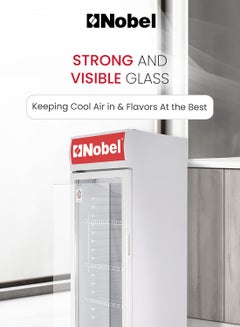 Nobel Upright Chiller - Single Door Light Box Lock And Key 245 L NSF-245 White  - Image 3