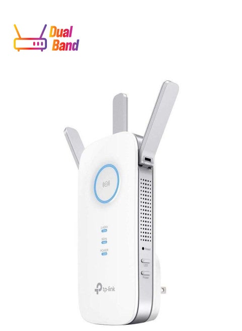 TP-Link AC1750 WiFi Extender (RE450), PCMag Editor's Choice, Up to 1750Mbps, Dual Band WiFi Repeater, Internet Booster, Extend WiFi Range Further - White