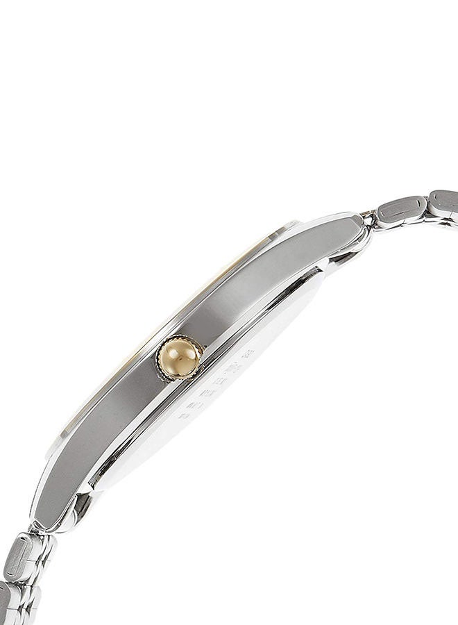 كاسيو ساعة يد بعقارب مقاومة للماء بسوار من الإستانلس ستيل طراز LTP 1129G - 7ARDF - 26 مم - فضي/ذهبي للنساء - Image 3