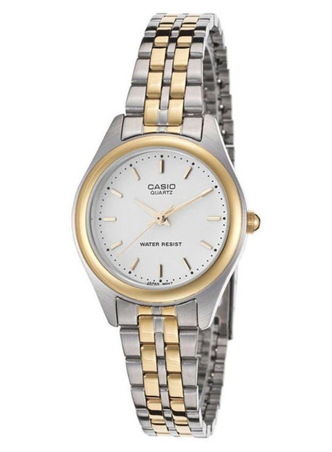 Women's Water Resistant Stainless Steel Analog Watch LTP 1129G - 7ARDF - 26 mm - Silver/Gold