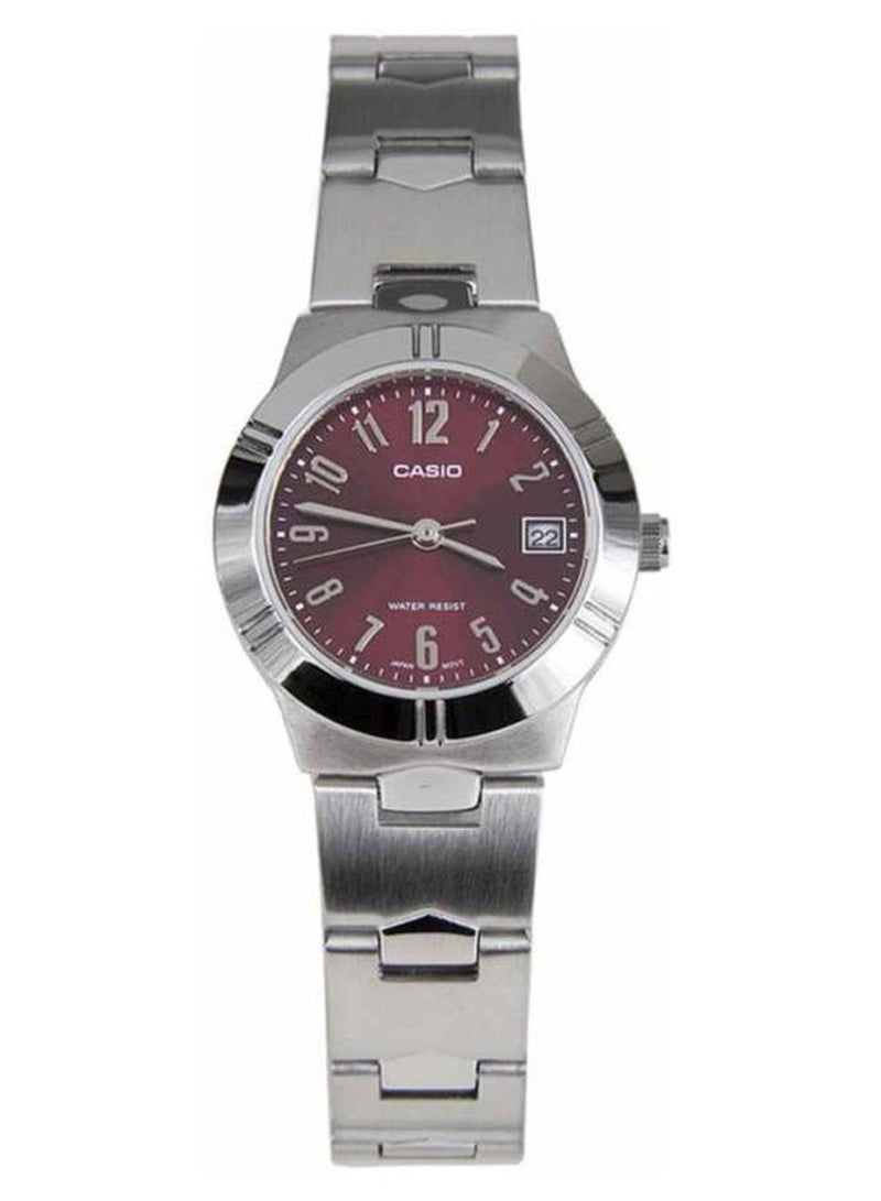 CASIO Girls' Women's Enticer Analog Watch LTP-1241D-4A2DF - 25 mm - Silver - Image 1