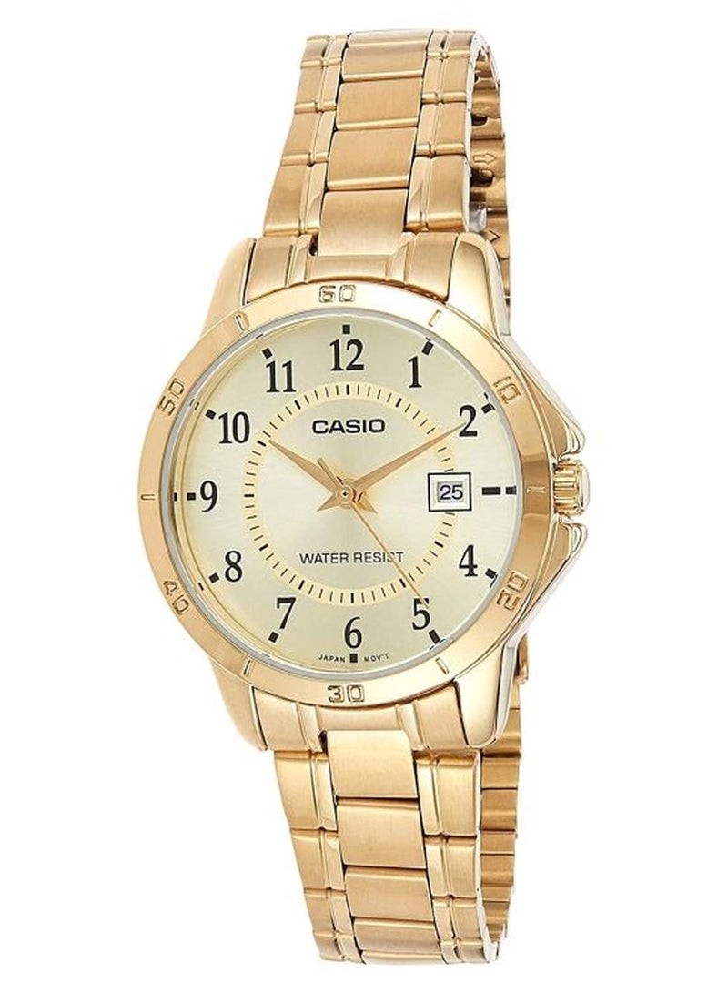 CASIO Women's Dress Analog Watch LTP V004G - 9B - 35 mm - Gold - Image 1