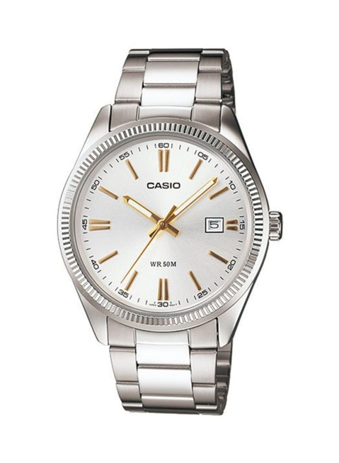 CASIO Men's Enticer Water Resistant Analog Watch MTP-1302D-7A2VDF - 44 mm - Silver - Image 1
