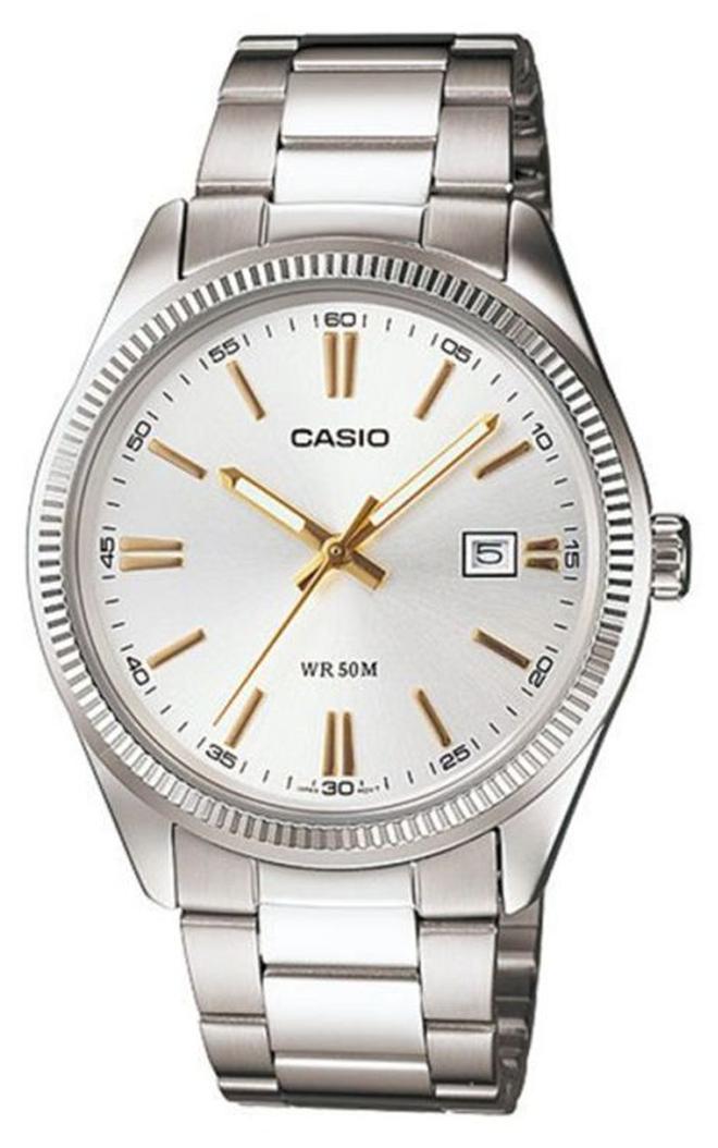 CASIO Men's Enticer Water Resistant Analog Watch MTP-1302D-7A2VDF - 44 mm - Silver - Image 1