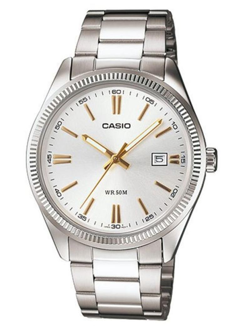 كاسيو ساعة انتيسر للرجال مقاومة للماء، انالوج MTP-1302D-7A2VDF - 44 ملم - فضي للرجال - Image 1