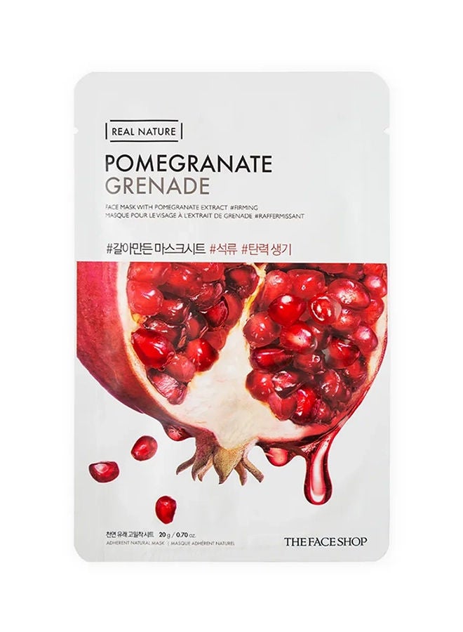 THEFACESHOP Real Nature Pomegranate Grenade Sheet Mask 20.0grams - Image 1