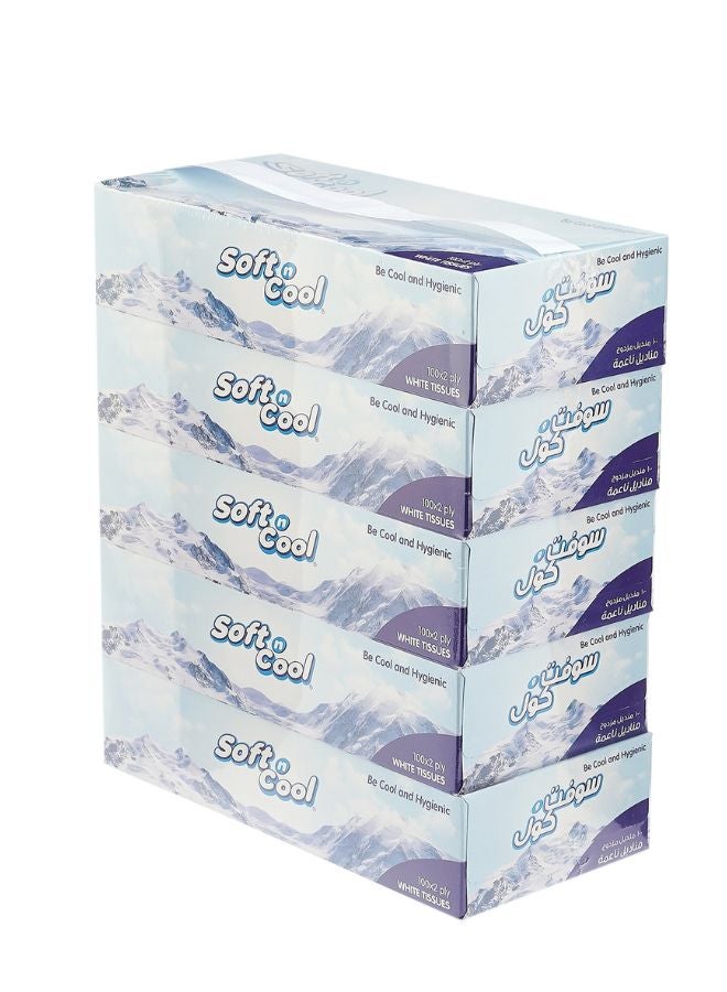 سوفت آند كول عبوة مناديل للوجه من طبقتين مكونة من 100 منديلاً أبيض 200 X 200مم - Image 3