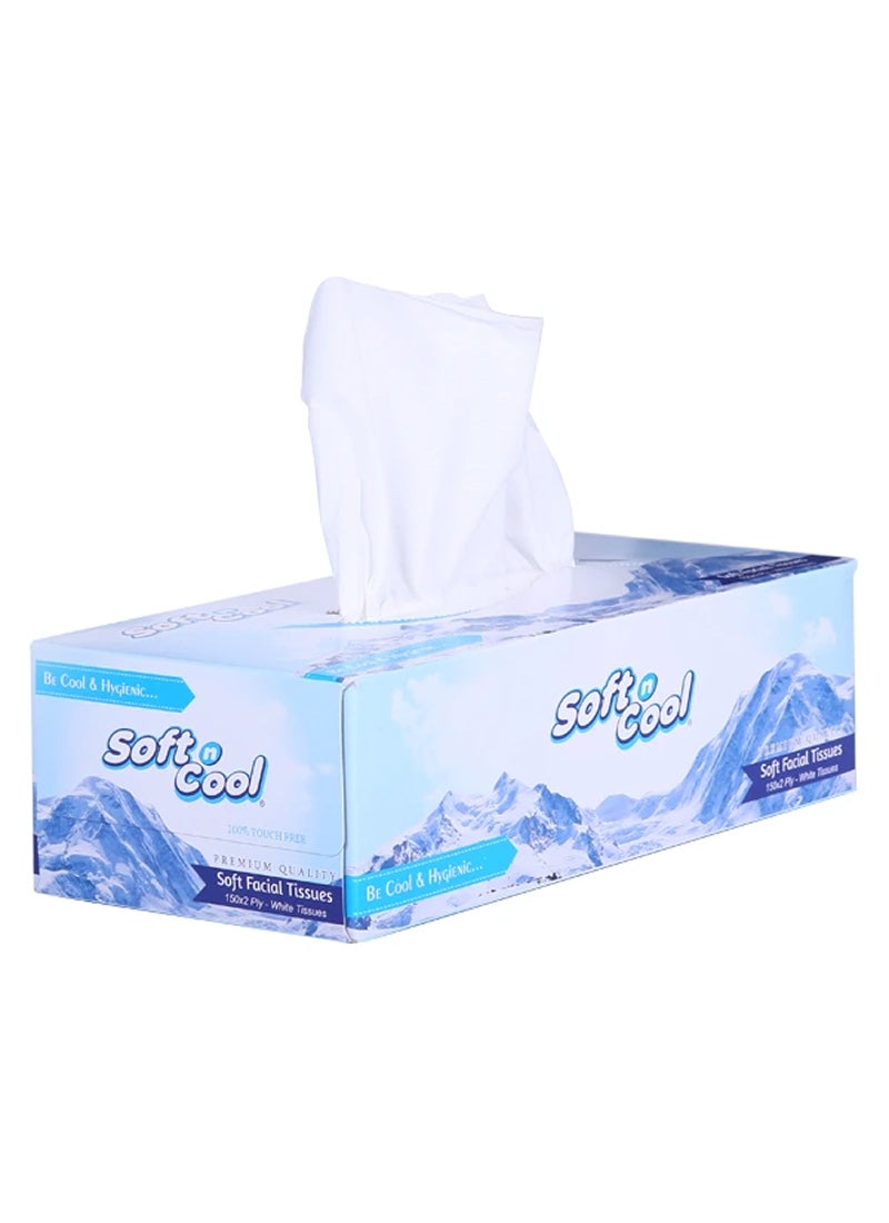 سوفت آند كول مناديل وجه من طبقتين 150 منديل، من 5 عبوات - Image 5
