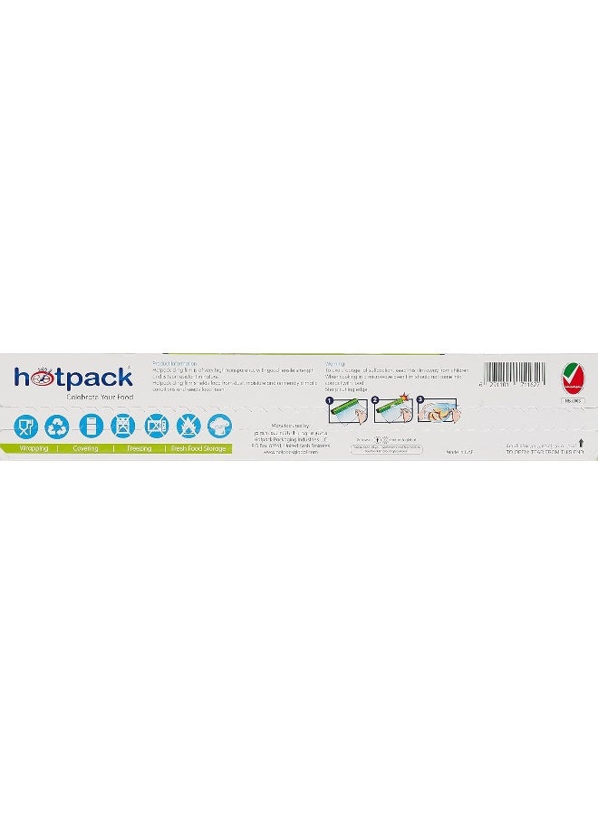Hotpack 300 Sqft Food Wrap Cling Film Clear 30x93cm  - Image 5