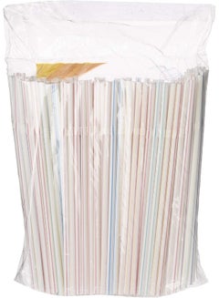 Hotpack 250-Piece Disposable Plastic Drinking Straws Multicolour 250x6mm  - Image 3