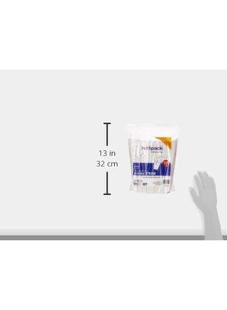 Hotpack Extra Long Disposable Flexible Plastic Drinking Straws, 6mm, 250 Pcs Multicolour 250x6mm - view 4
