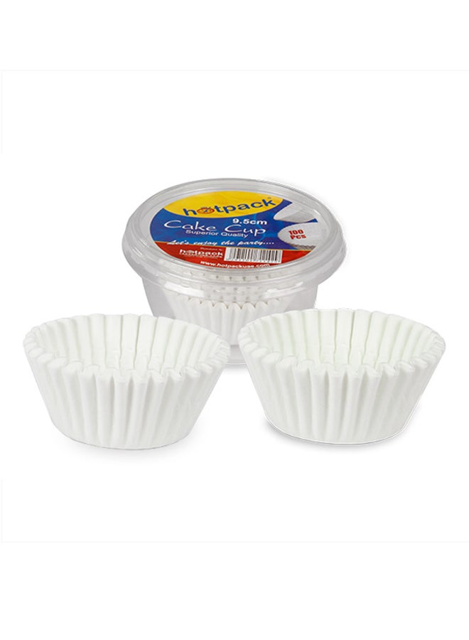 Hotpack 100-Piece Paper Cupcake/Baking Cups White 9.5cm - Image 3
