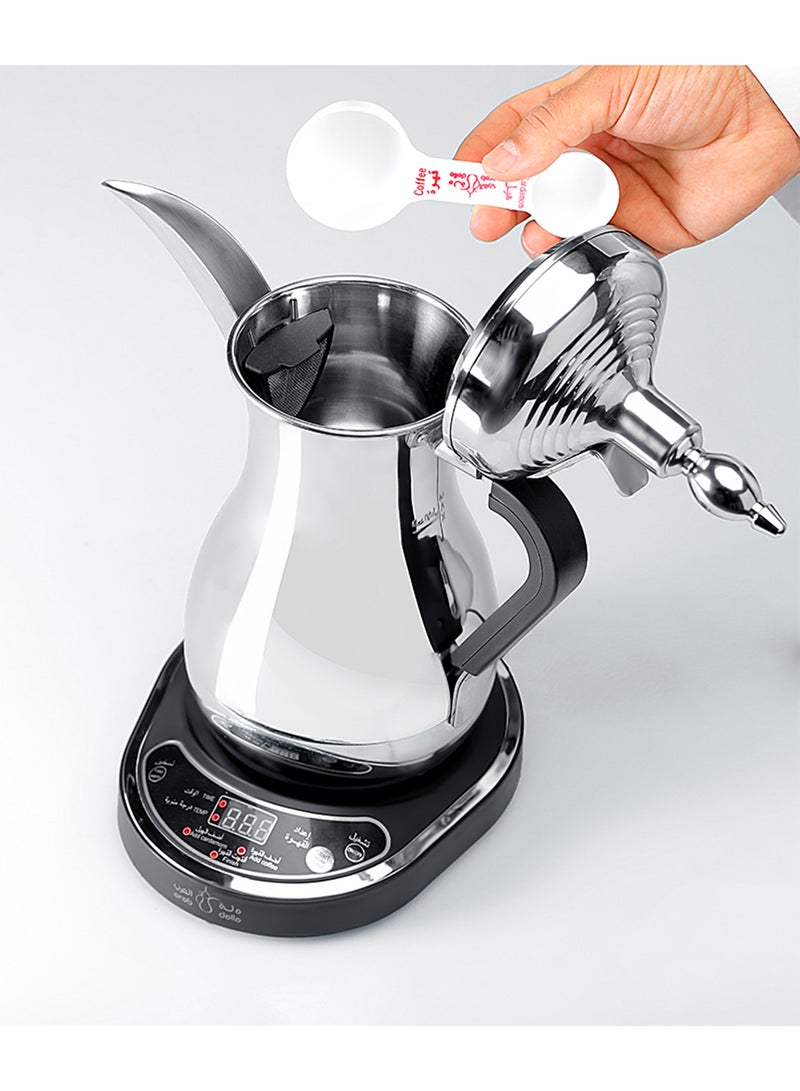 دلة العرب ماكينة كهربائية لصنع القهوة السعودي 0.8 L JLS-170E فضي  - Image 2
