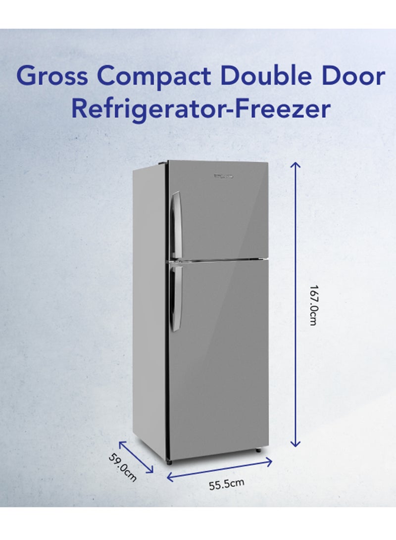سوبر جنرال - ثلاجة ببابين 100 W SGR360I فضي - Image 1
