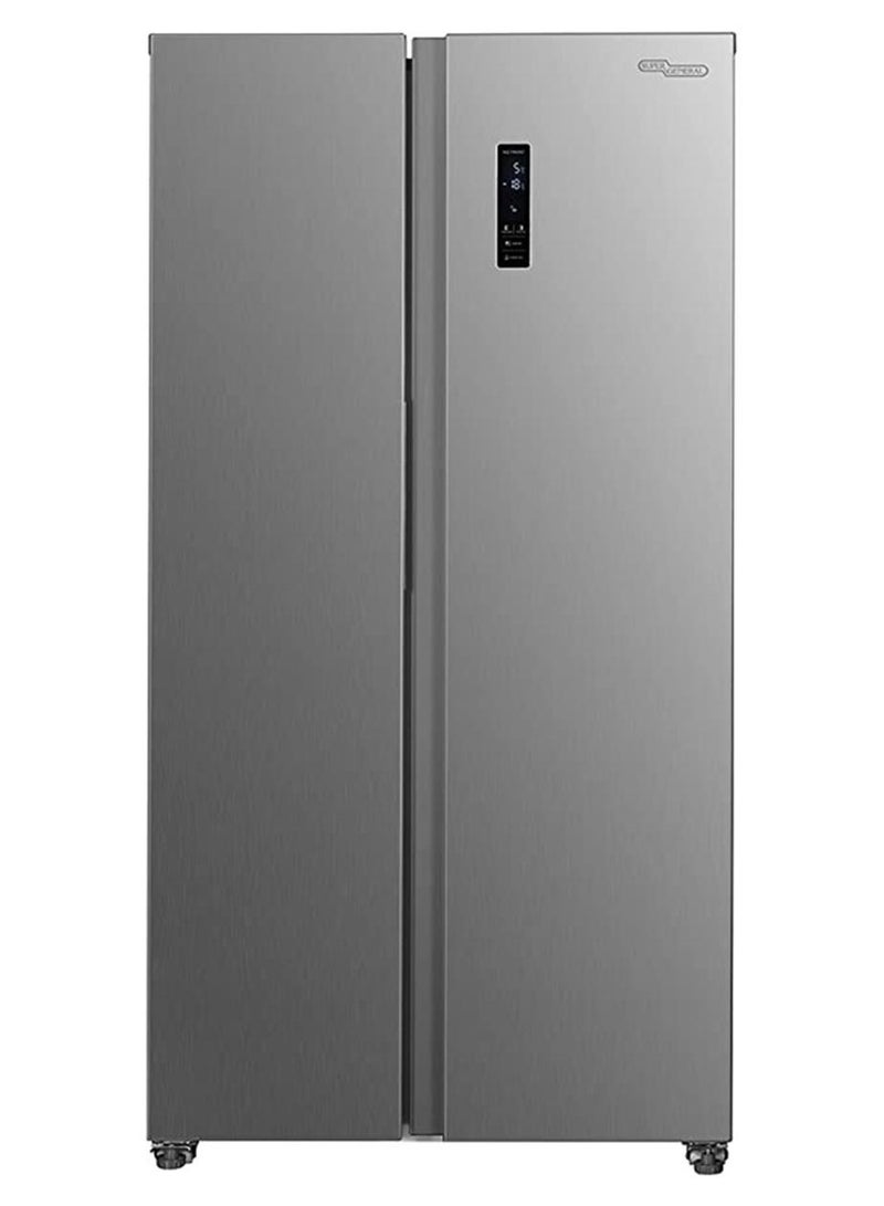 SUPER GENERAL 600L Gross/ 442L Net Capacity Side By Side Refrigerator-Freezer ‎With Digital Control And Temperature Display, No-Frost, LED-light SGR710SBSSSE Inox - Image 1