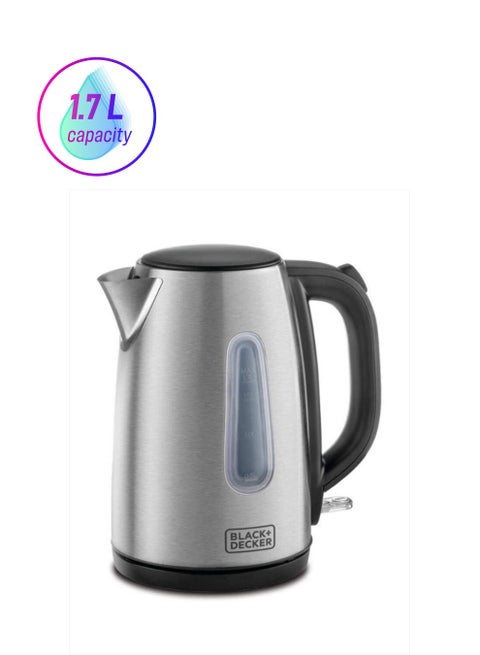 غلاية كهربائية ستانلس ستيل من بلاك اند ديكر 1.7 L 2200 W JC450-B5 أسود/ فضي