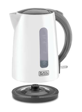 بلاك اند ديكر غلاية كهربائية بملف تسخين مخفي 1.7 L 2200 W JC70-B5 أبيض/ رمادي - Image 4