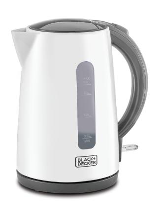 بلاك اند ديكر غلاية كهربائية بملف تسخين مخفي 1.7 L 2200 W JC70-B5 أبيض/ رمادي - Image 3