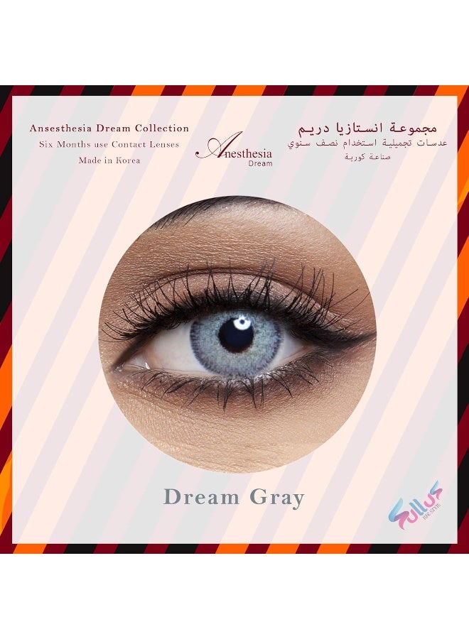 Anesthesia Women's 6 Months Disposable Contact Lenses - Dream Grey  - Image 5