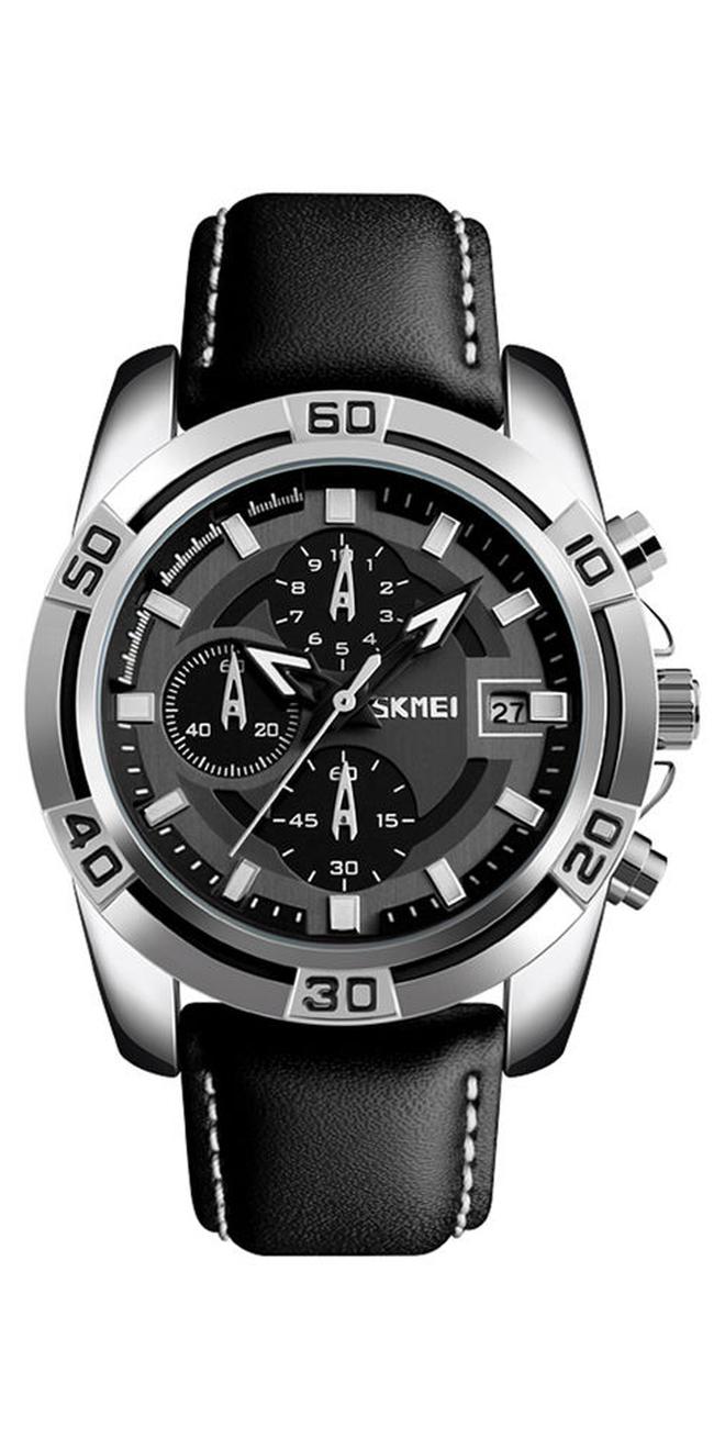 SKMEI Men's Water Resistant Chronograph Watch 9156h - 47 mm - Black - Image 1