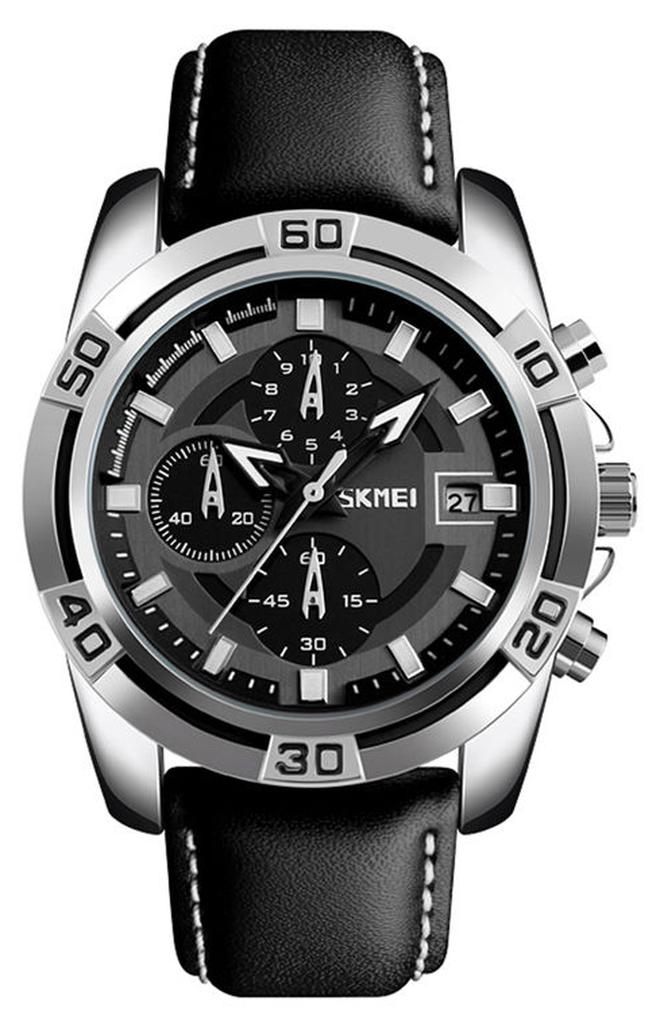 SKMEI Men's Water Resistant Chronograph Watch 9156h - 47 mm - Black - Image 1
