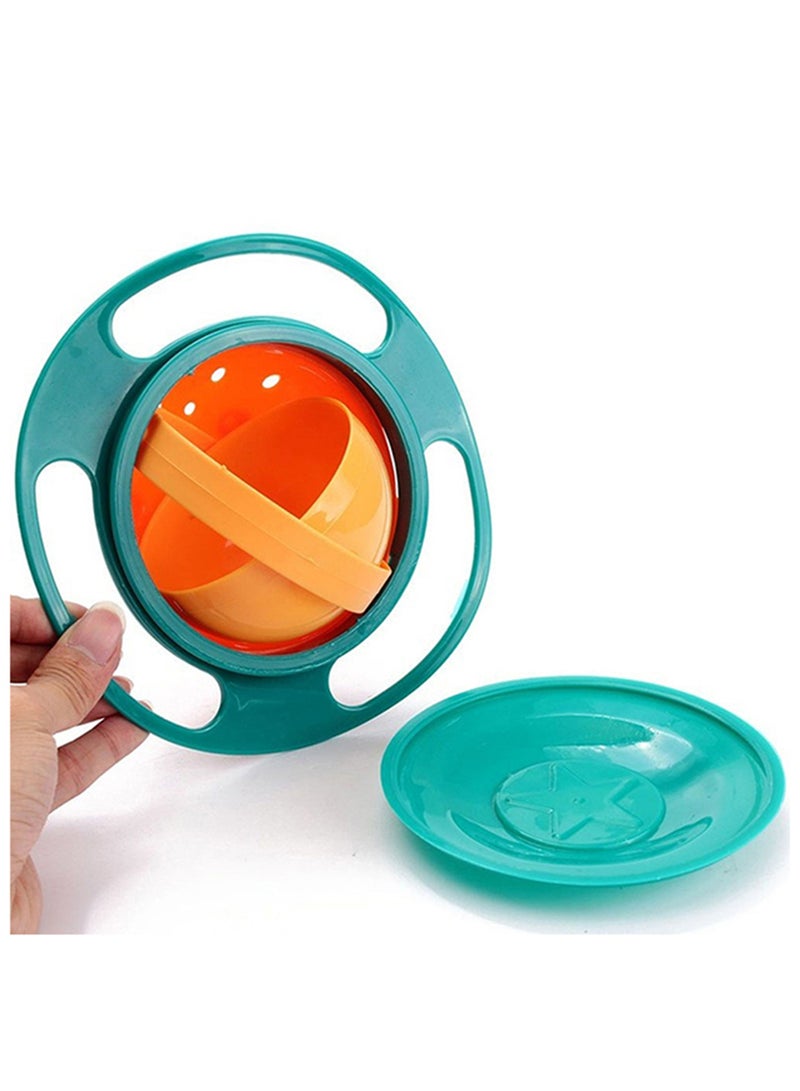 Eazy Kids Gyro Bowl Spill Resistant With Lid Green - Image 3
