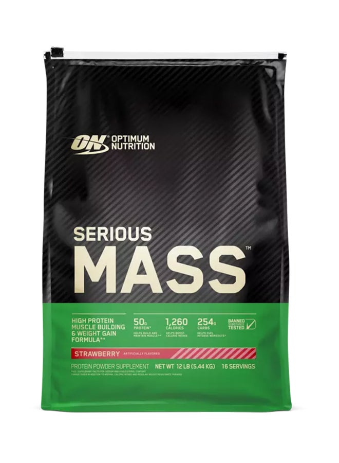 Optimum Nutrition Serious Mass High Protein - Strawberry - 5.44 Kg  - Image 1