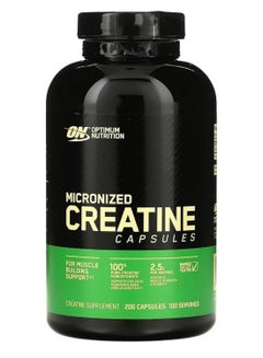 Optimum Nutrition Creatine Dietary Supplement - Unflavoured - 200 Capsules  - Image 1