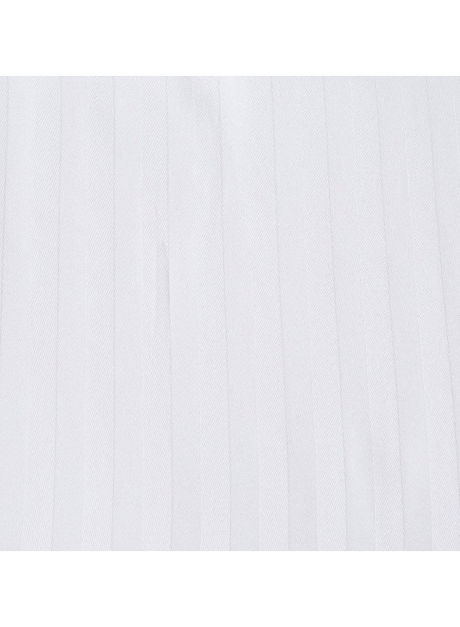 Hotel Linen Klub - Hotel Linen Striped Duvet Cover Cotton White 245x245cm - Image 1