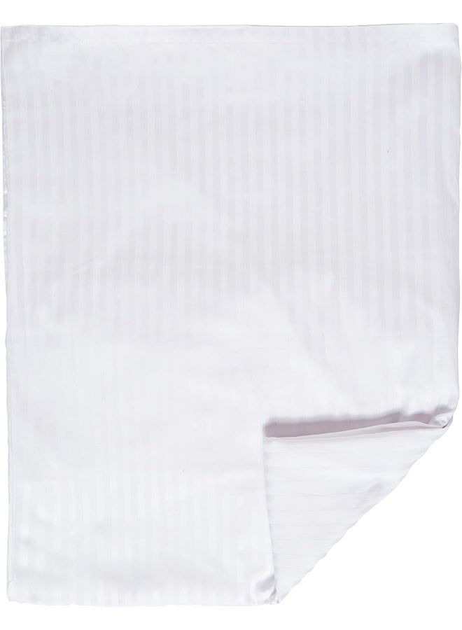 Hotel Linen Klub - Hotel Linen Striped Duvet Cover Cotton White 245x245cm - Image 1