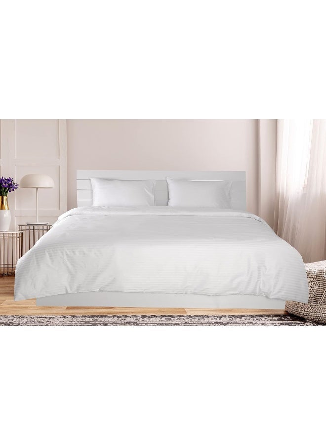 Hotel Linen Striped Duvet Cover Cotton White 245x245cm - pnsku/N13133702A/45/_/1732194903/087a449f-6228-40f1-a70a-2ad4f2d40b51