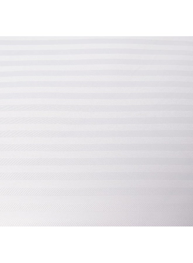 Hotel Linen Klub - 1-Piece Stripe Fitted Sheet-  Luxury Hotel Collection, 100% Premium Cotton with Smooth Sateen Texture, Deep Pocket with Durable Elastic Edges – Size: Queen Cotton White 180x200+30cm - Image 1