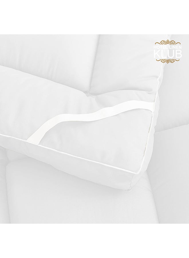 Hotel Linen Klub - Hotel Linen Klub King Mattress Topper - 500GSM Extra Thick and Soft Fibersheet, Supersoft Brushed Fabric with 4-Side Elastic Bands for Secure Fit Microfiber White 180x200cm - Image 1