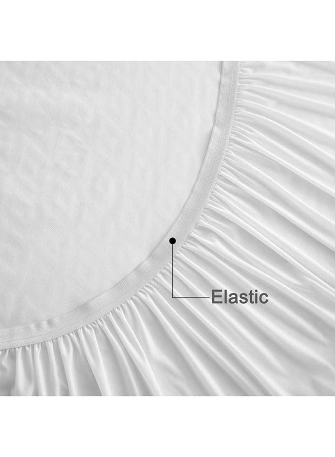 Hotel Linen Klub - 100% Waterproof Mattress Protector - Cotton Terry White, Ultra Soft Fitted Bed Protector, 180x200cm Cotton White - Image 1