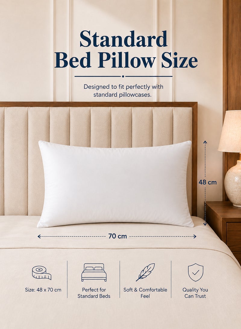 Hotel Linen Klub Deyarco Princess Press Pillow Microfibre Standard Polyester White 48 x 70cm - Image 5