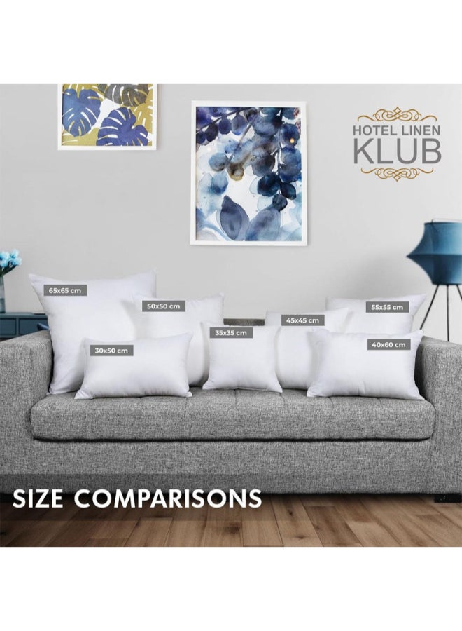 Hotel Linen Klub - 1-Piece Cushion Filler 45x45 cm – 350 Grams Filling – Soft & Fluffy Insert with Non-Woven Outer Fabric – Ideal for Sofa, Chair & Decorative Use Microfiber White 45x45cm - Image 1