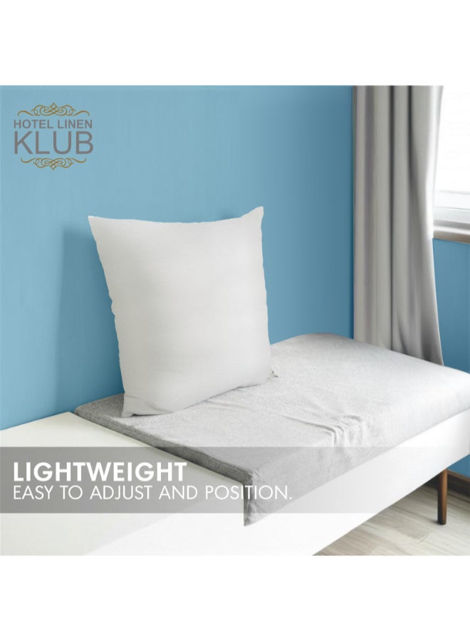Hotel Linen Klub - 1-Piece Cushion Filler 45x45 cm – 350 Grams Filling – Soft & Fluffy Insert with Non-Woven Outer Fabric – Ideal for Sofa, Chair & Decorative Use Microfiber White 45x45cm - Image 1