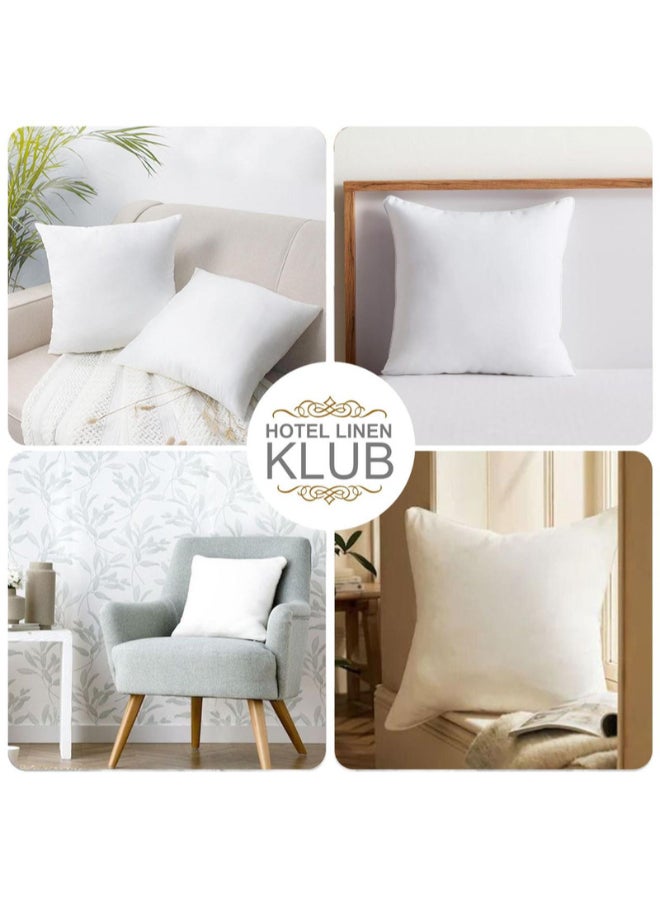 Hotel Linen Klub - 1-Piece Cushion Filler 45x45 cm – 350 Grams Filling – Soft & Fluffy Insert with Non-Woven Outer Fabric – Ideal for Sofa, Chair & Decorative Use Microfiber White 45x45cm - Image 1