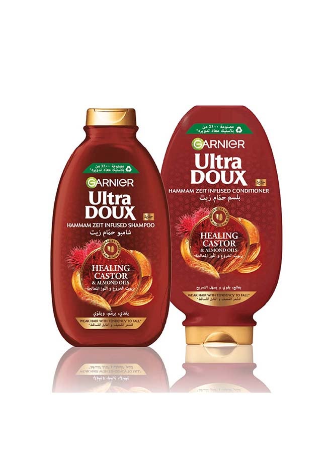 Garnier Ultra Doux Hammam Zeit Infused Shampoo Restoring Castor and Almonds Oil 400 ml  - Image 4