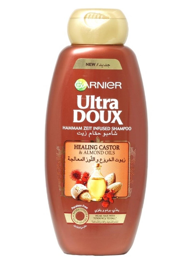 غارنييه شامبو حمام زيت من ألترا دو بزيت الخروع واللوز العلاجي شفاف 400 مل شفاف 400 ml - Image 1